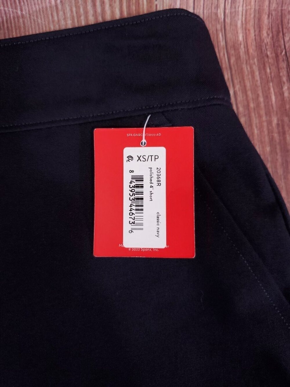 *READ* NWT Spanx Womens Size XS Polished 4" Shorts Pull On Navy Blue 20368R - Picture 7 of 16